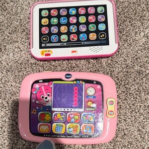 VTech & Fisher Price Pink Light-Up Baby Touch Tablet